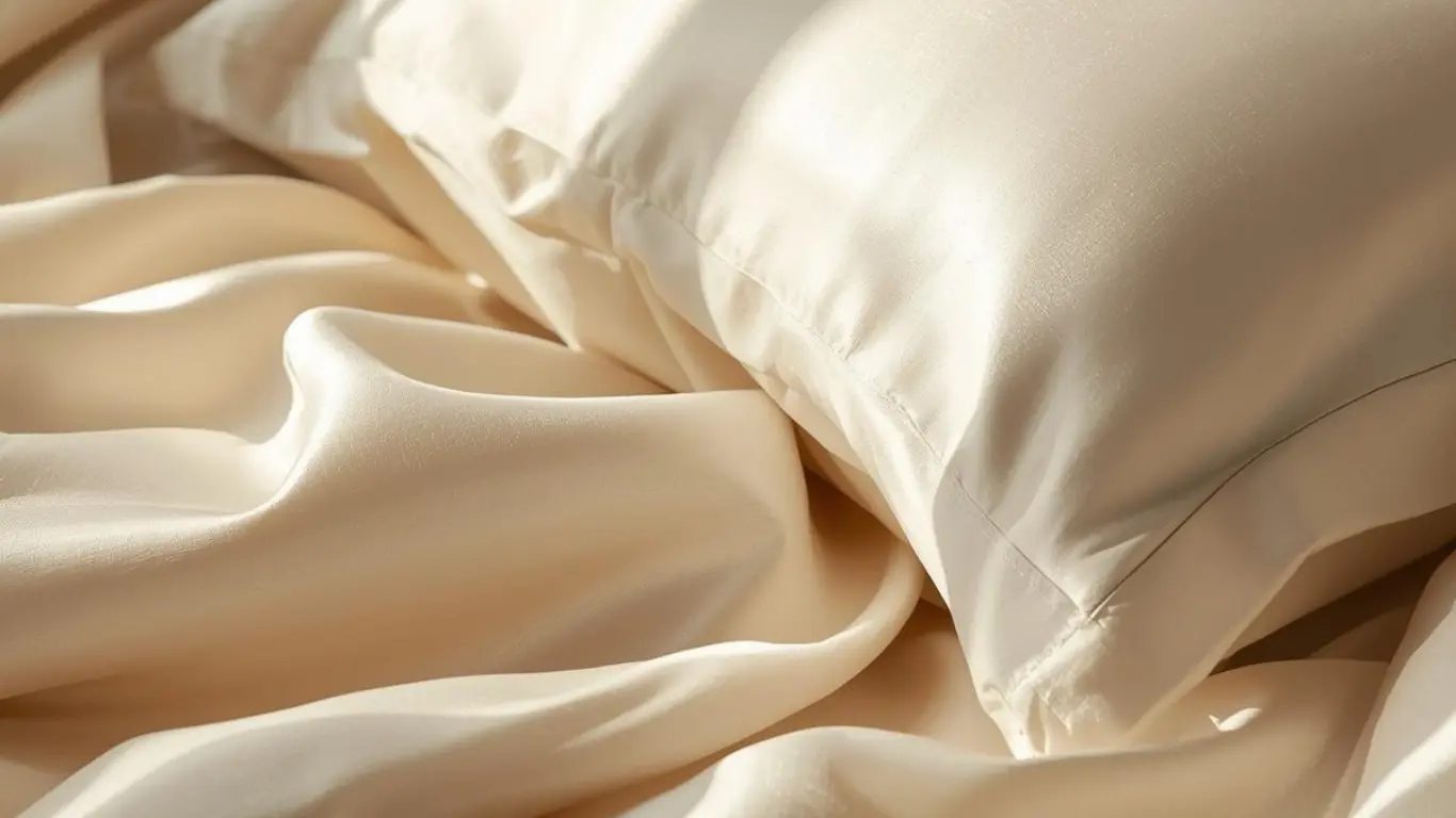 Schonendes Schlafen mit Seidenkissen fuer langanhaltende Wimpern Extensions