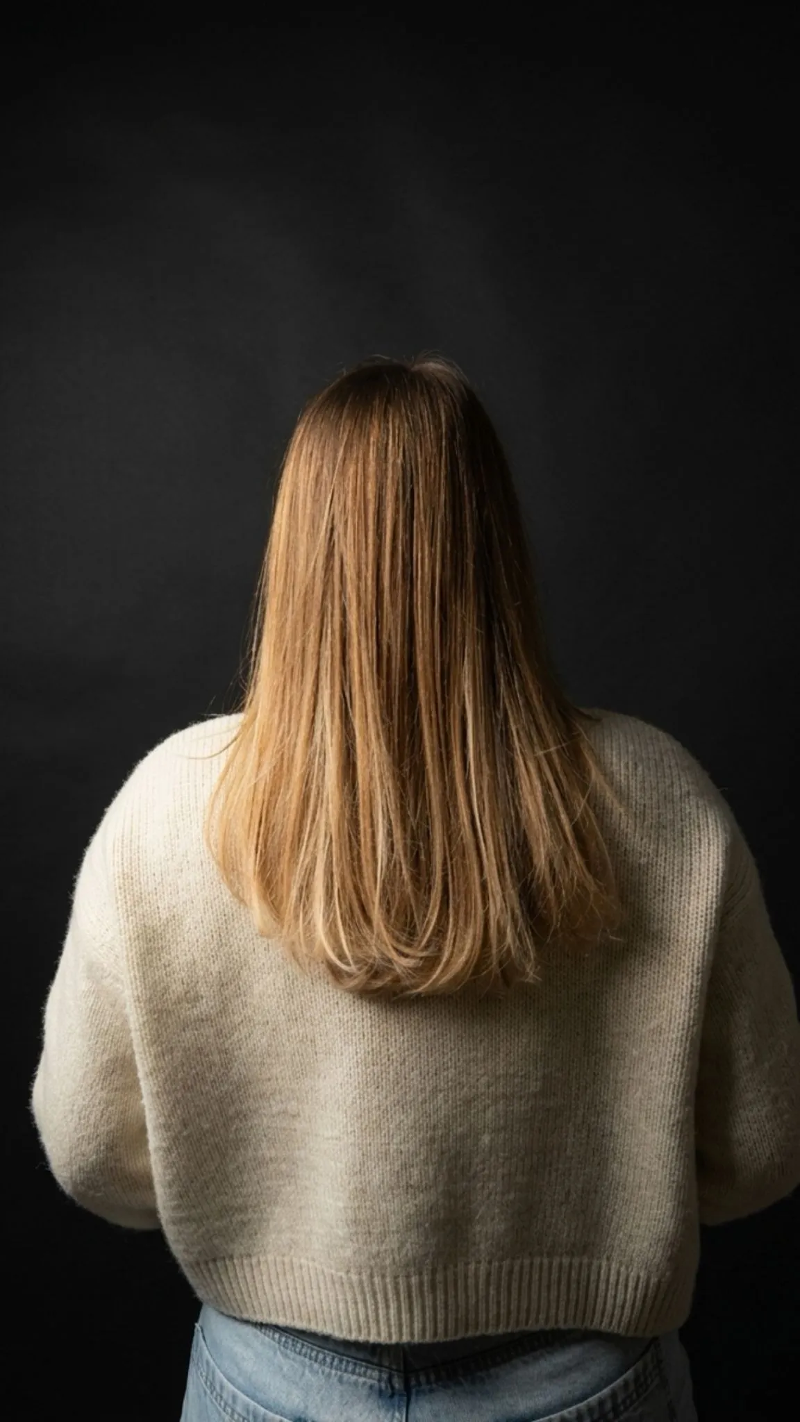 Balayage nachher — nahtloser Buttercream Blonde Verlauf